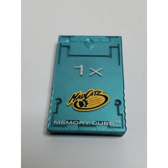 MadCatz 1X Memory Cube 59 Memory Card For Nintendo Gamecube - Turquoise Blue - Picture 1 of 2